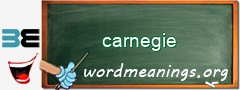 WordMeaning blackboard for carnegie